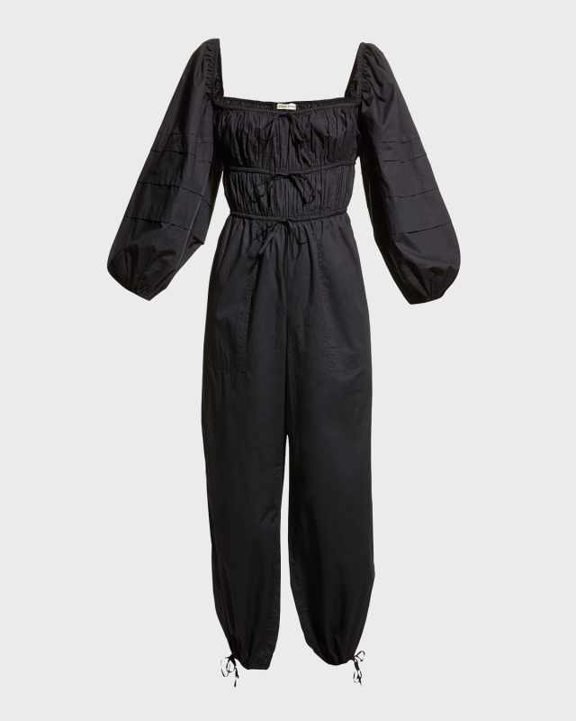 Amalie Balloon-Sleeve Jumpsuit